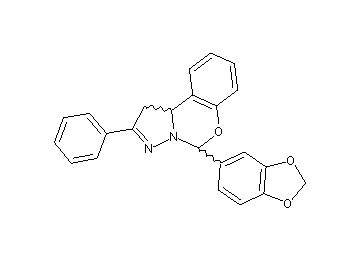 5-(1,3-benzodioxol-5-yl)-2-phenyl-1,10b-dihydropyrazolo[1,5-c][1,3]benzoxazine