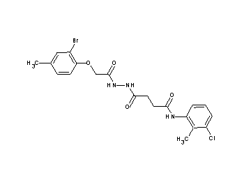 4-{2-[(2-bromo-4-methylphenoxy)acetyl]hydrazino}-N-(3-chloro-2-methylphenyl)-4-oxobutanamide