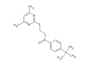 2-({2-[(4-tert-butylphenyl)sulfinyl]ethyl}sulfanyl)-4,6-dimethylpyrimidine