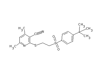 2-({2-[(4-tert-butylphenyl)sulfonyl]ethyl}sulfanyl)-4,6-dimethylnicotinonitrile
