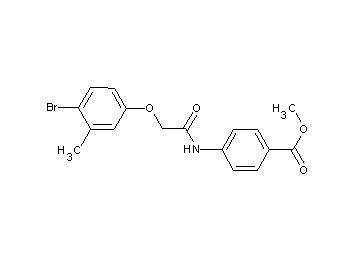 methyl 4-{[(4-bromo-3-methylphenoxy)acetyl]amino}benzoate - Click Image to Close