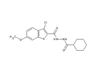 3-chloro-N'-(cyclohexylcarbonyl)-6-methoxy-1-benzothiophene-2-carbohydrazide