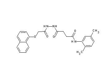 N-(2,5-dimethylphenyl)-4-{2-[(1-naphthyloxy)acetyl]hydrazino}-4-oxobutanamide