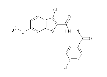 3-chloro-N'-(4-chlorobenzoyl)-6-methoxy-1-benzothiophene-2-carbohydrazide