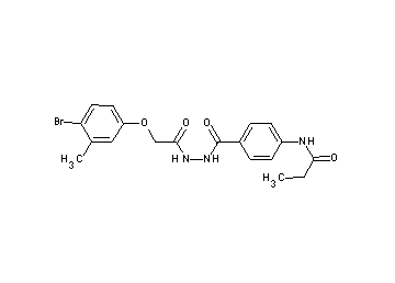 N-[4-({2-[(4-bromo-3-methylphenoxy)acetyl]hydrazino}carbonyl)phenyl]propanamide