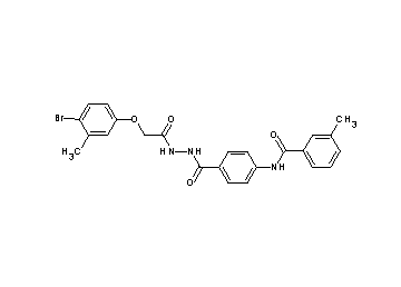 N-[4-({2-[(4-bromo-3-methylphenoxy)acetyl]hydrazino}carbonyl)phenyl]-3-methylbenzamide - Click Image to Close
