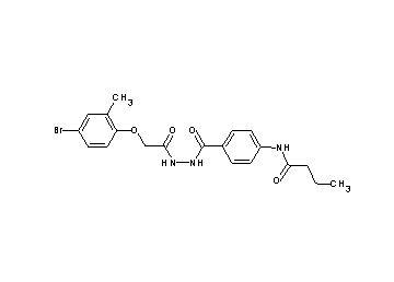 N-[4-({2-[(4-bromo-2-methylphenoxy)acetyl]hydrazino}carbonyl)phenyl]butanamide