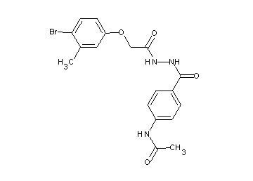 N-[4-({2-[(4-bromo-3-methylphenoxy)acetyl]hydrazino}carbonyl)phenyl]acetamide
