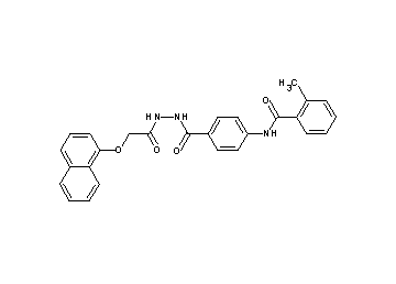 2-methyl-N-[4-({2-[(1-naphthyloxy)acetyl]hydrazino}carbonyl)phenyl]benzamide