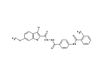 N-[4-({2-[(3-chloro-6-methoxy-1-benzothien-2-yl)carbonyl]hydrazino}carbonyl)phenyl]-2-methylbenzamide