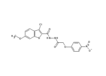 3-chloro-6-methoxy-N'-[(4-nitrophenoxy)acetyl]-1-benzothiophene-2-carbohydrazide