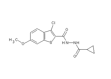 3-chloro-N'-(cyclopropylcarbonyl)-6-methoxy-1-benzothiophene-2-carbohydrazide