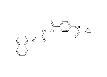 N-[4-({2-[(1-naphthyloxy)acetyl]hydrazino}carbonyl)phenyl]cyclopropanecarboxamide