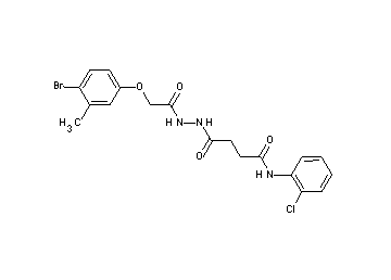 4-{2-[(4-bromo-3-methylphenoxy)acetyl]hydrazino}-N-(2-chlorophenyl)-4-oxobutanamide