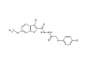 3-chloro-N'-[(4-chlorophenoxy)acetyl]-6-methoxy-1-benzothiophene-2-carbohydrazide - Click Image to Close