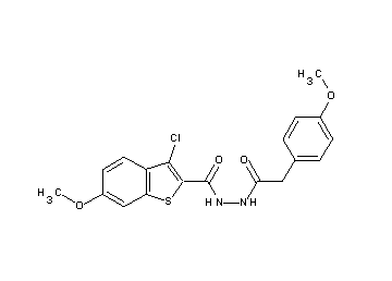 3-chloro-6-methoxy-N'-[(4-methoxyphenyl)acetyl]-1-benzothiophene-2-carbohydrazide