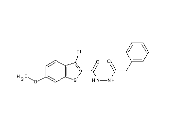 3-chloro-6-methoxy-N'-(phenylacetyl)-1-benzothiophene-2-carbohydrazide