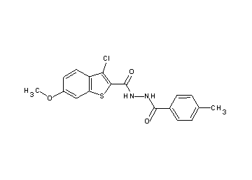 3-chloro-6-methoxy-N'-(4-methylbenzoyl)-1-benzothiophene-2-carbohydrazide