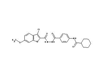 N-[4-({2-[(3-chloro-6-methoxy-1-benzothien-2-yl)carbonyl]hydrazino}carbonyl)phenyl]cyclohexanecarboxamide