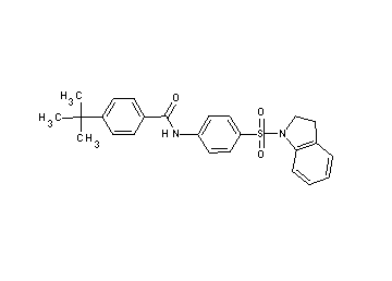 4-tert-butyl-N-[4-(2,3-dihydro-1H-indol-1-ylsulfonyl)phenyl]benzamide