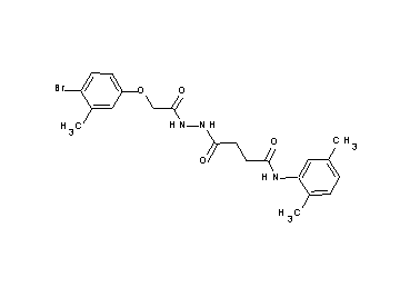 4-{2-[(4-bromo-3-methylphenoxy)acetyl]hydrazino}-N-(2,5-dimethylphenyl)-4-oxobutanamide