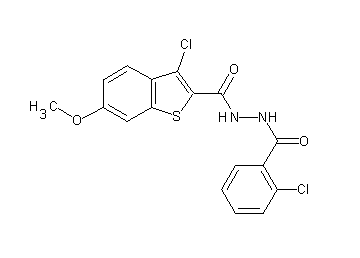 3-chloro-N'-(2-chlorobenzoyl)-6-methoxy-1-benzothiophene-2-carbohydrazide