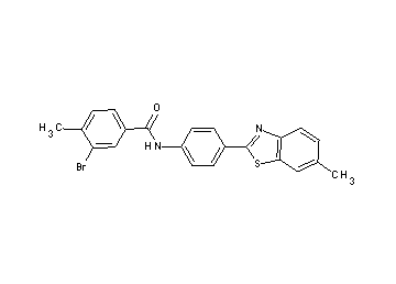 3-bromo-4-methyl-N-[4-(6-methyl-1,3-benzothiazol-2-yl)phenyl]benzamide