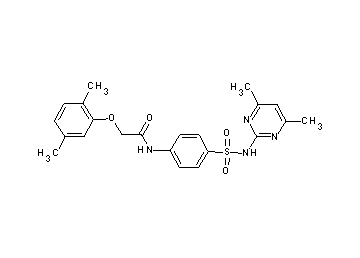 2-(2,5-dimethylphenoxy)-N-(4-{[(4,6-dimethyl-2-pyrimidinyl)amino]sulfonyl}phenyl)acetamide