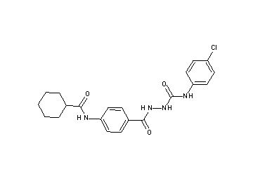 N-(4-chlorophenyl)-2-{4-[(cyclohexylcarbonyl)amino]benzoyl}hydrazinecarboxamide - Click Image to Close