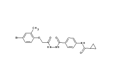 N-[4-({2-[(4-bromo-2-methylphenoxy)acetyl]hydrazino}carbonyl)phenyl]cyclopropanecarboxamide