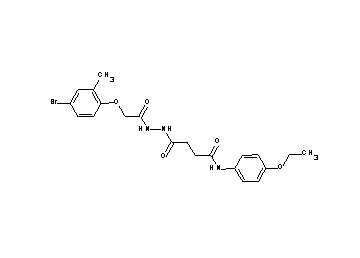 4-{2-[(4-bromo-2-methylphenoxy)acetyl]hydrazino}-N-(4-ethoxyphenyl)-4-oxobutanamide