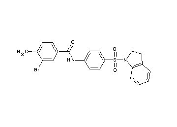 3-bromo-N-[4-(2,3-dihydro-1H-indol-1-ylsulfonyl)phenyl]-4-methylbenzamide