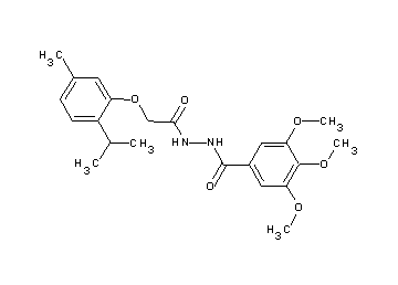 N'-[(2-isopropyl-5-methylphenoxy)acetyl]-3,4,5-trimethoxybenzohydrazide