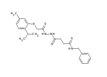 N-benzyl-4-{2-[(2-isopropyl-5-methylphenoxy)acetyl]hydrazino}-4-oxobutanamide