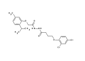 4-(2,4-dichlorophenoxy)-N'-[(2-isopropyl-5-methylphenoxy)acetyl]butanohydrazide