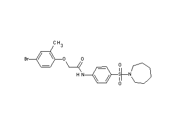 N-[4-(1-azepanylsulfonyl)phenyl]-2-(4-bromo-2-methylphenoxy)acetamide