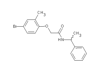 2-(4-bromo-2-methylphenoxy)-N-(1-phenylethyl)acetamide