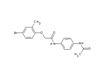 N-[4-(acetylamino)phenyl]-2-(4-bromo-2-methylphenoxy)acetamide