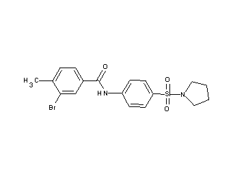 3-bromo-4-methyl-N-[4-(1-pyrrolidinylsulfonyl)phenyl]benzamide