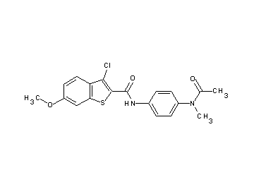 N-{4-[acetyl(methyl)amino]phenyl}-3-chloro-6-methoxy-1-benzothiophene-2-carboxamide