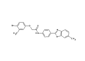 2-(4-bromo-3-methylphenoxy)-N-[4-(6-methyl-1,3-benzothiazol-2-yl)phenyl]acetamide