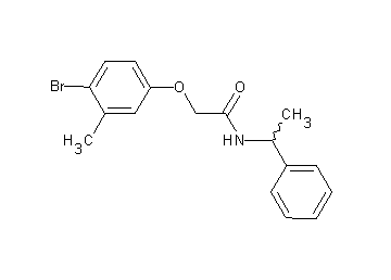 2-(4-bromo-3-methylphenoxy)-N-(1-phenylethyl)acetamide