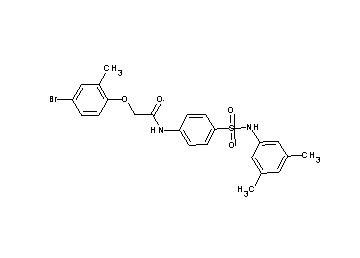 2-(4-bromo-2-methylphenoxy)-N-(4-{[(3,5-dimethylphenyl)amino]sulfonyl}phenyl)acetamide