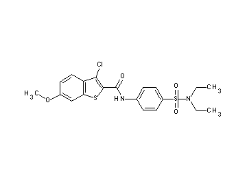 3-chloro-N-{4-[(diethylamino)sulfonyl]phenyl}-6-methoxy-1-benzothiophene-2-carboxamide