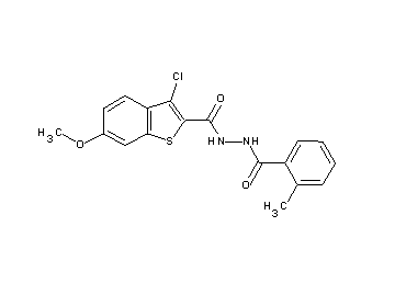 3-chloro-6-methoxy-N'-(2-methylbenzoyl)-1-benzothiophene-2-carbohydrazide