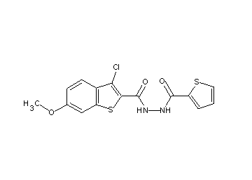 3-chloro-6-methoxy-N'-(2-thienylcarbonyl)-1-benzothiophene-2-carbohydrazide