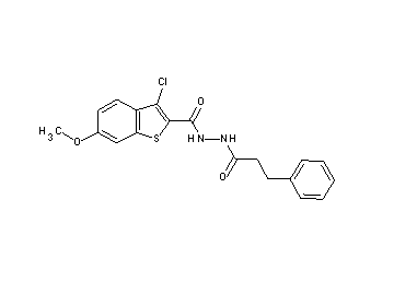 3-chloro-6-methoxy-N'-(3-phenylpropanoyl)-1-benzothiophene-2-carbohydrazide