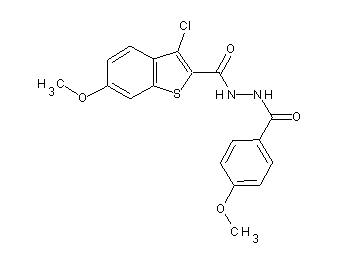 3-chloro-6-methoxy-N'-(4-methoxybenzoyl)-1-benzothiophene-2-carbohydrazide