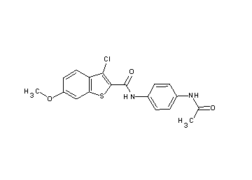 N-[4-(acetylamino)phenyl]-3-chloro-6-methoxy-1-benzothiophene-2-carboxamide