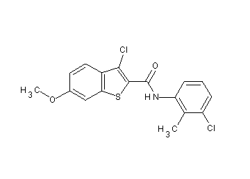 3-chloro-N-(3-chloro-2-methylphenyl)-6-methoxy-1-benzothiophene-2-carboxamide